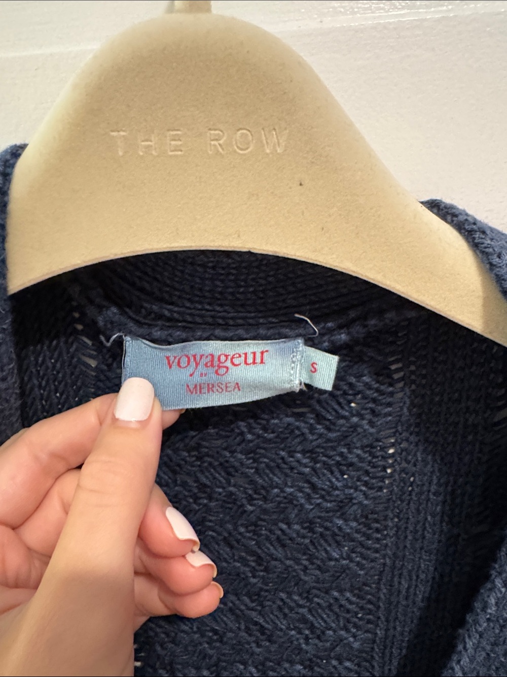 Navy Cable-Knit Button-Front Cardigan - Picture 2 of 5